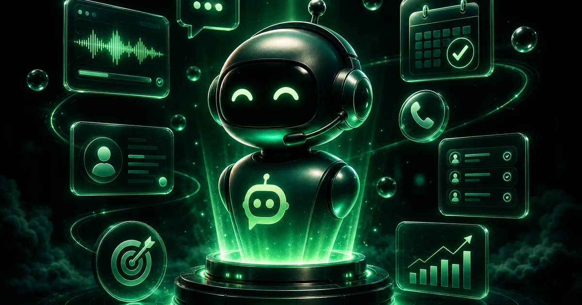 Automatyzacja cold calling 2026 - jak AI voice bot zastępuje handlowca - Automatyzacja blog post thumbnail